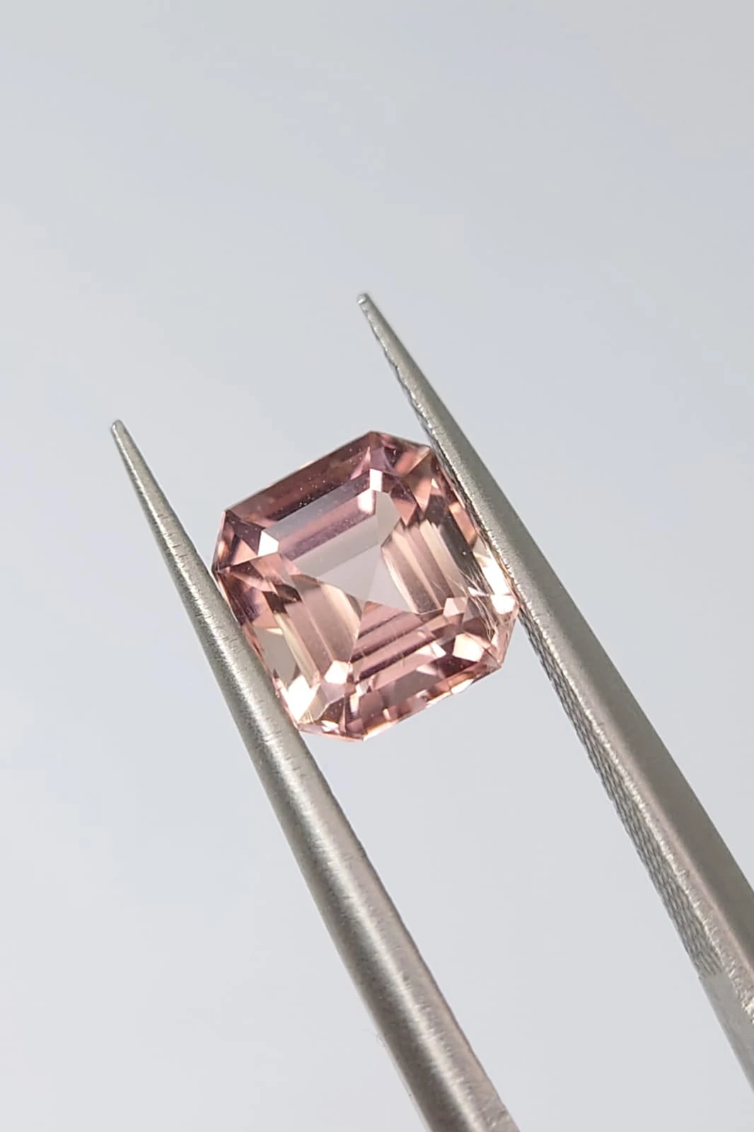 1.35ct Natural Peach Tourmaline Emerald Cut Loose Gemstone From Afghanistan — view 2